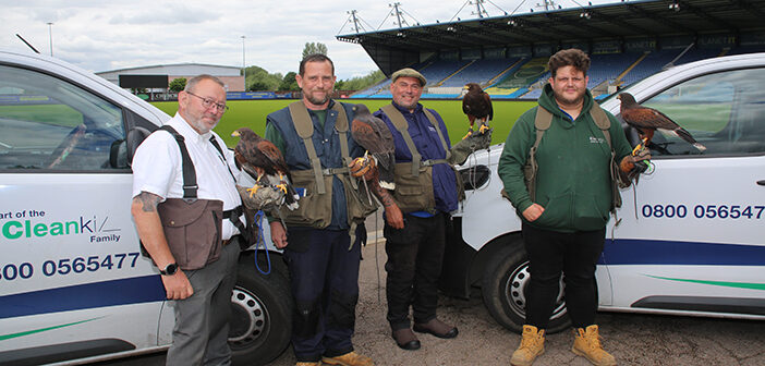 Hawks help to keep seats clean for Oxford United fans